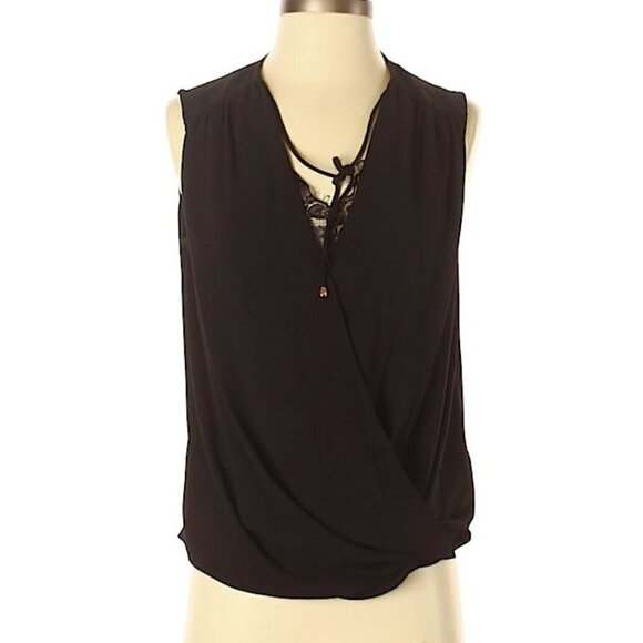NEW Heartloom Sleeveless Tie Front Blouse Small - Picture 1 of 5